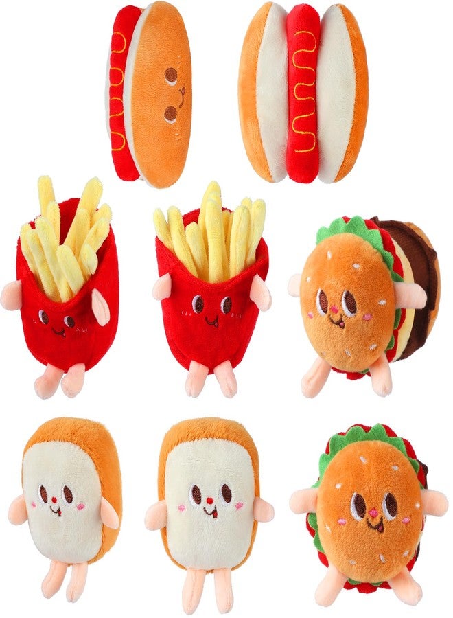 Aoriher 10 Pcs Food Plush Toy Food Stuffed Animals Soft Simulation Hamburger Hot Dog French Fries Chicken Thigh Bread Plush Cute Small Keychain for Christmas Party Birthday Gifts Backpack - Image 1